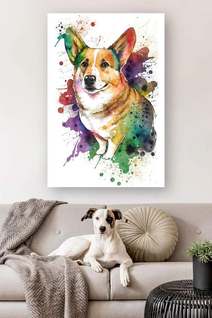 Corgi Dog Watercolor Print Cute Pet Keepsake Wall Art Dog Lover Gift Adorable Canine Home Decor for Puppy Dog Lovers!