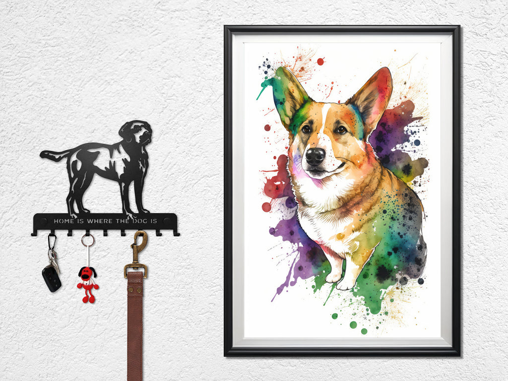 Corgi Dog Watercolor Print Cute Pet Keepsake Wall Art Dog Lover Gift Adorable Canine Home Decor for Puppy Dog Lovers!