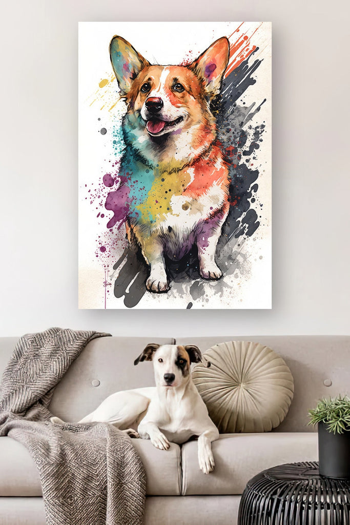 Corgi Dog Watercolor Print Cute Pet Keepsake Wall Art Dog Lover Gift Adorable Canine Home Decor for Puppy Dog Lovers!