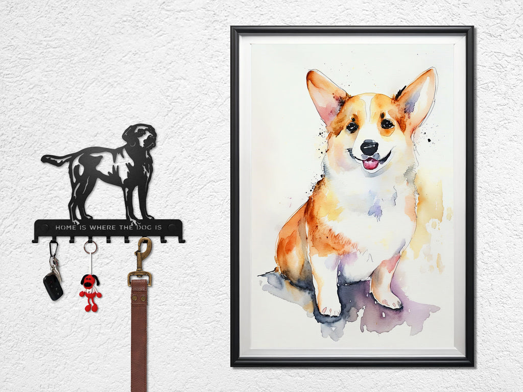 Corgi Dog Watercolor Print Cute Pet Keepsake Wall Art Dog Lover Gift Adorable Canine Home Decor for Puppy Dog Lovers!