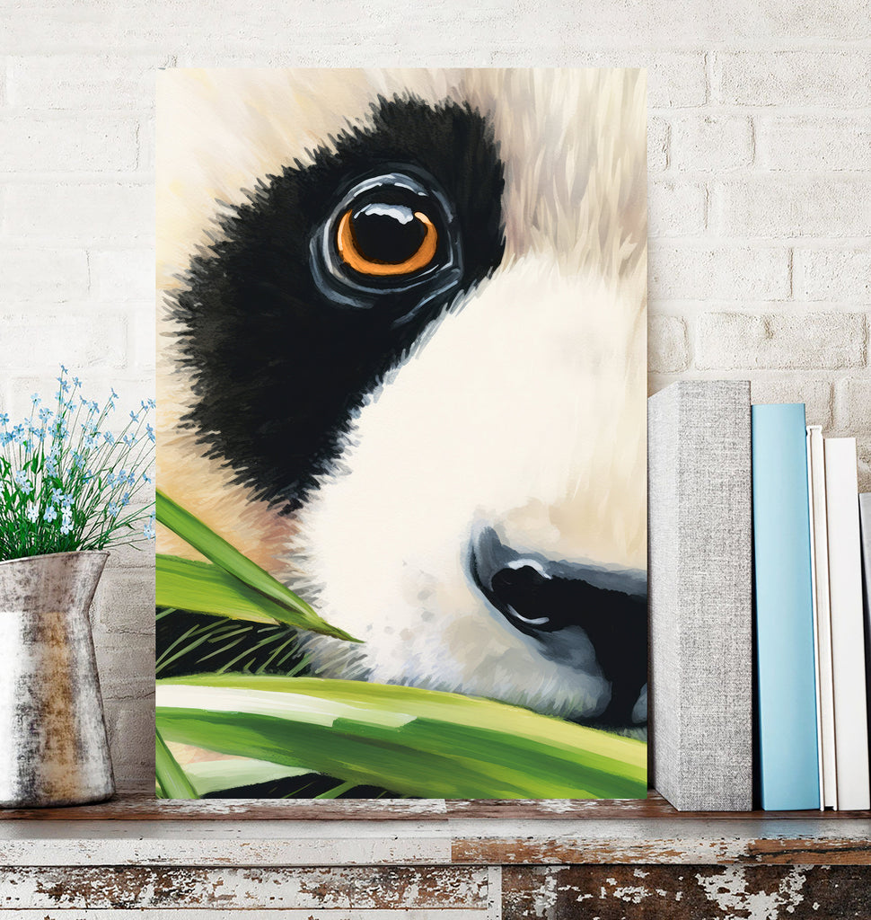 Panda Bear Watercolor Portrait Print Wall Art Safari Wildlife Gift Wild Animal Painting Jungle Nursery Decor