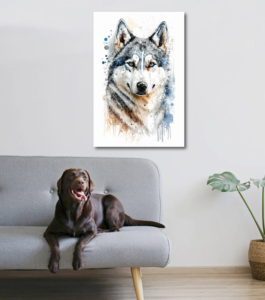 Siberian Husky Dog Painting Watercolor Print Cute Pet Keepsake Wall Art Dog Lover Gift Adorable Canine Home Decor for Puppy Lovers!