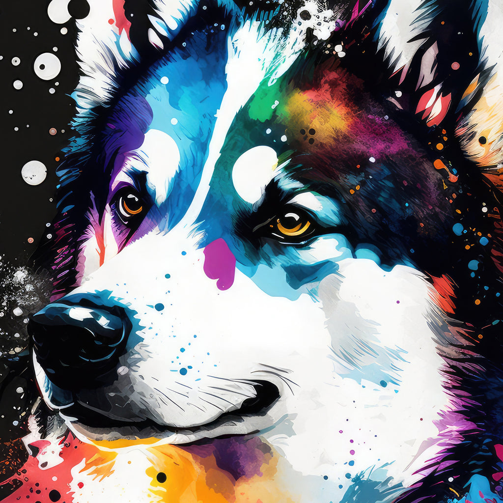 Siberian Husky Dog Painting Watercolor Print Cute Pet Keepsake Wall Art Dog Lover Gift Adorable Canine Home Decor for Puppy Lovers!