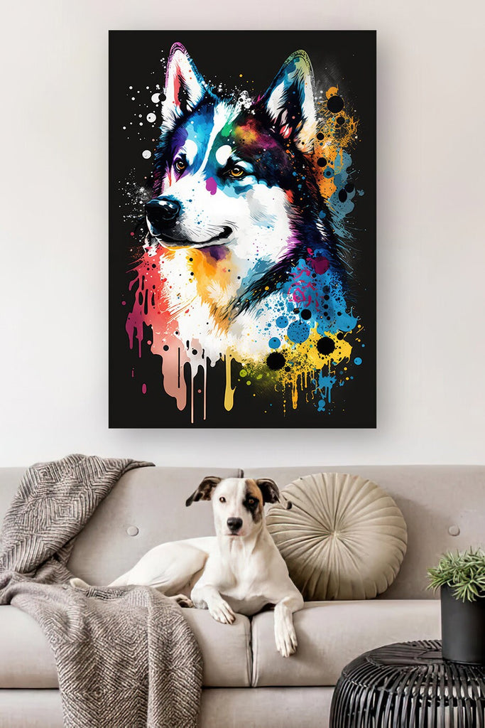 Siberian Husky Dog Painting Watercolor Print Cute Pet Keepsake Wall Art Dog Lover Gift Adorable Canine Home Decor for Puppy Lovers!