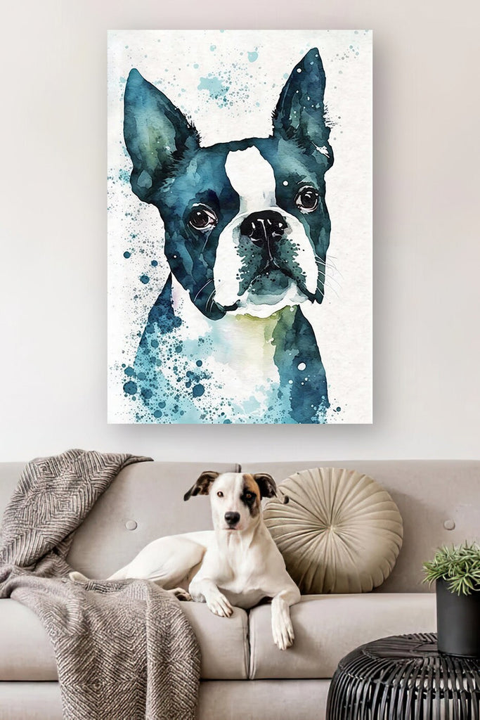 Boston Terrier Dog Watercolor Print Cute Pet Keepsake Wall Art Dog Lover Gift Adorable Canine Home Decor for Puppy Lovers!