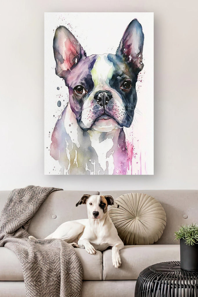 Boston Terrier Dog Watercolor Print Cute Pet Keepsake Wall Art Dog Lover Gift Adorable Canine Home Decor for Puppy Lovers!