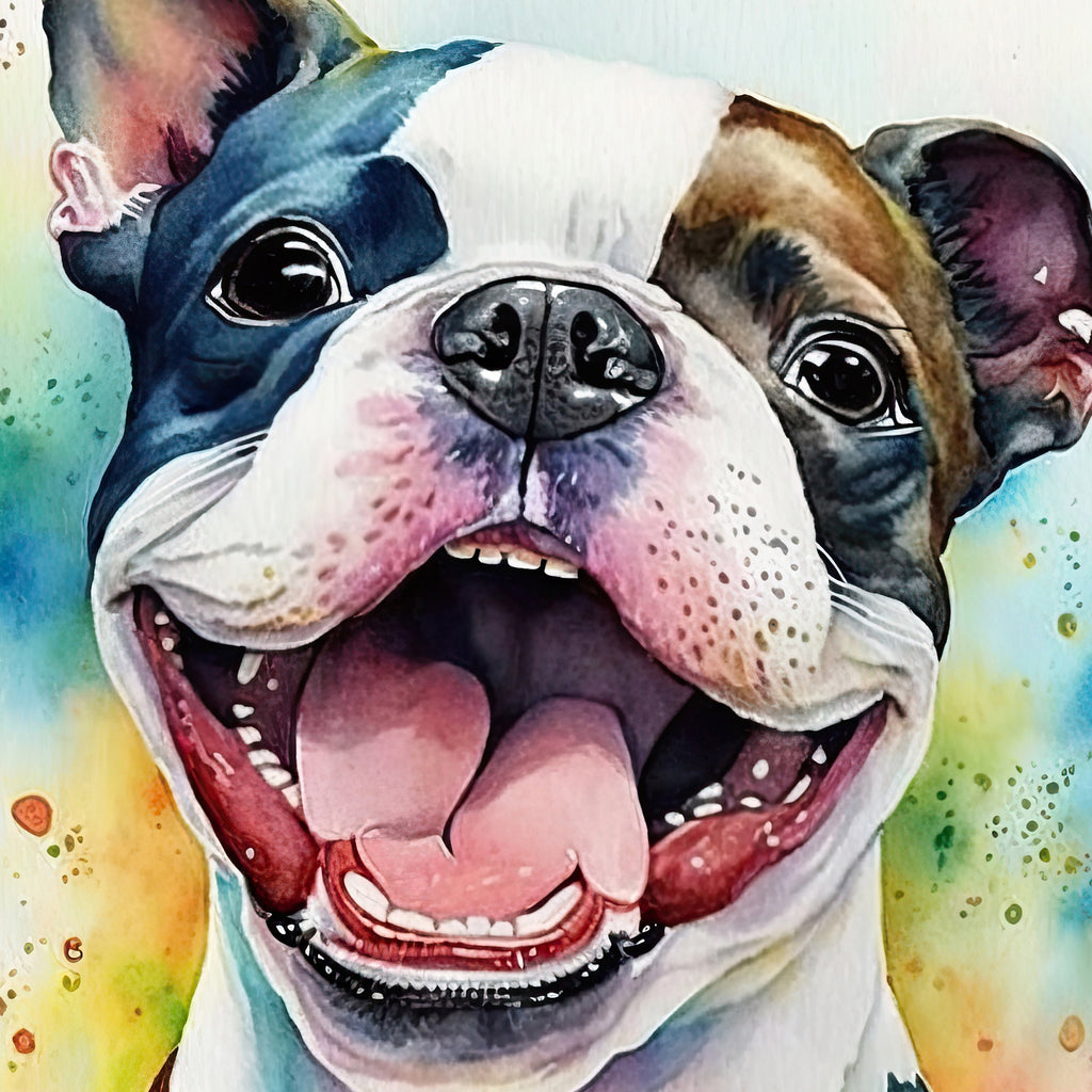 Boston Terrier Dog Watercolor Print Cute Pet Keepsake Wall Art Dog Lover Gift Adorable Canine Home Decor for Puppy Lovers!