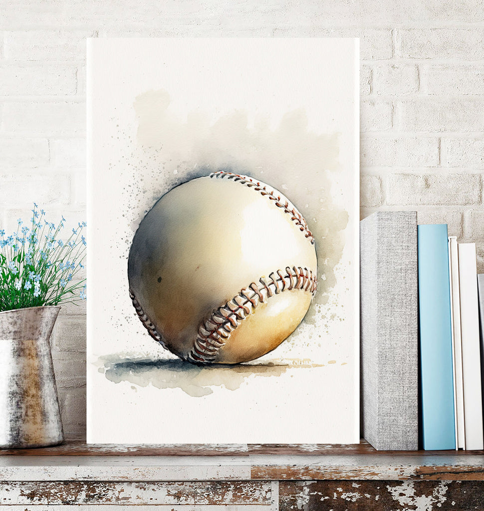 Baseball Art Print Softball Coach Gift For Him Boys Room Wall Art Boy Nursery Decor Man Cave Sports Decor