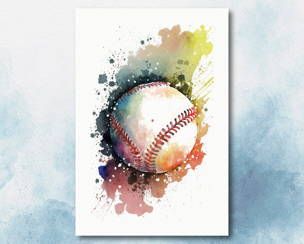 Baseball Art Print Softball Coach Gift For Him Boys Room Wall Art Boy Nursery Decor Man Cave Sports Decor