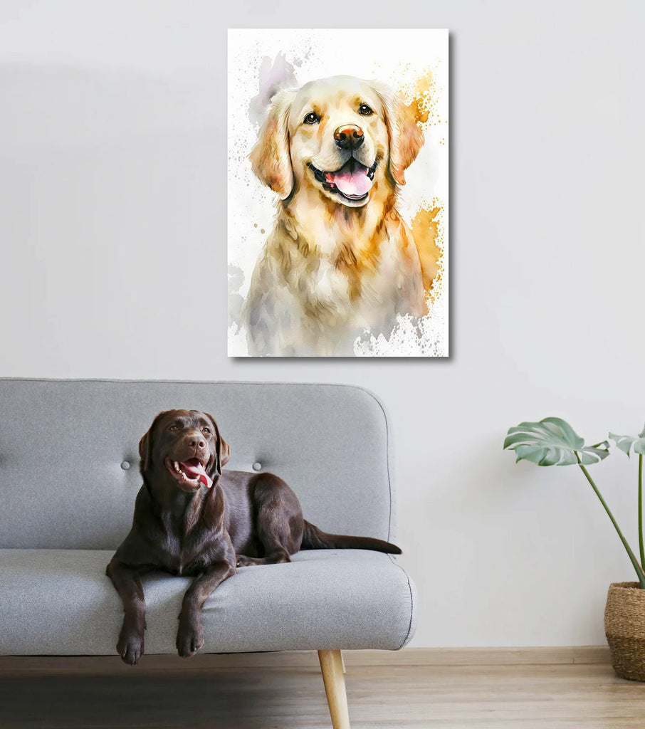 Golden Retriever Dog Watercolor Print Cute Pet Keepsake Wall Art Dog Lover Gift Adorable Canine Home Decor for Puppy Dog Lovers!