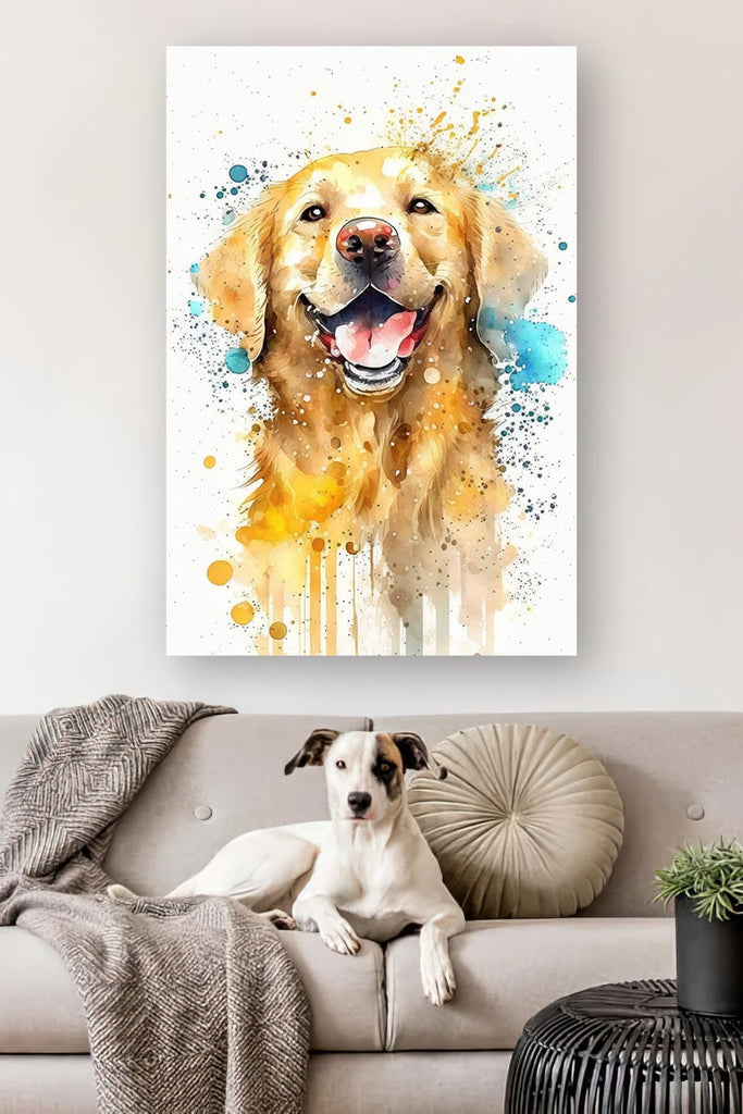 Golden Retriever Dog Watercolor Print Cute Pet Keepsake Wall Art Dog Lover Gift Adorable Canine Home Decor for Puppy Dog Lovers!