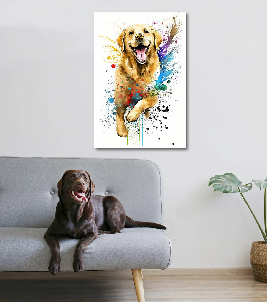 Golden Retriever Dog Watercolor Print Cute Pet Keepsake Wall Art Dog Lover Gift Adorable Canine Home Decor for Puppy Dog Lovers!