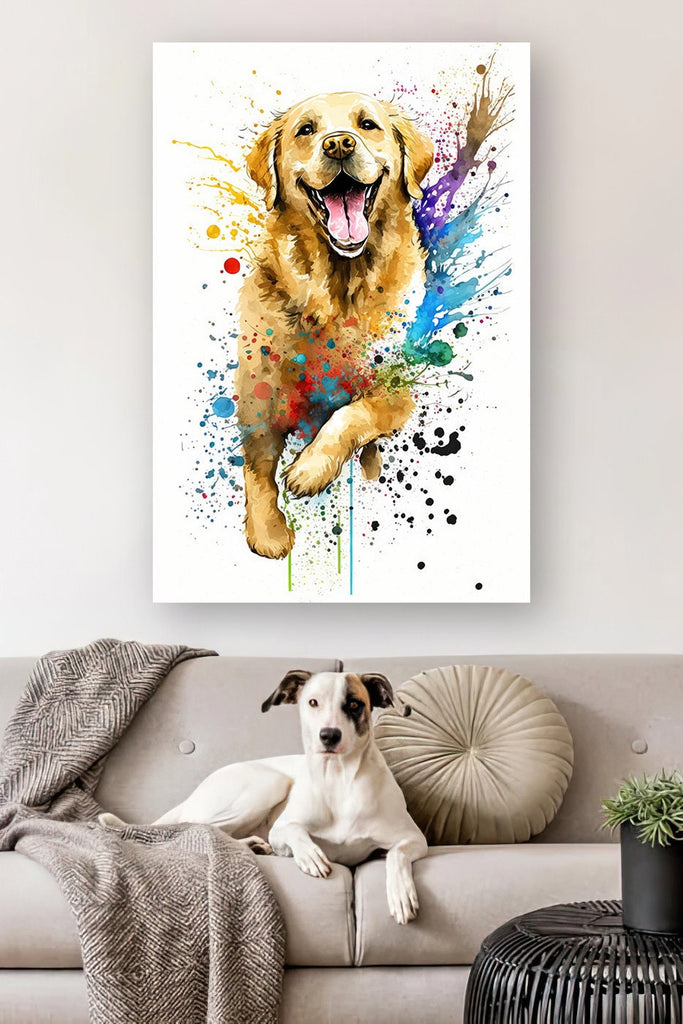 Golden Retriever Dog Watercolor Print Cute Pet Keepsake Wall Art Dog Lover Gift Adorable Canine Home Decor for Puppy Dog Lovers!