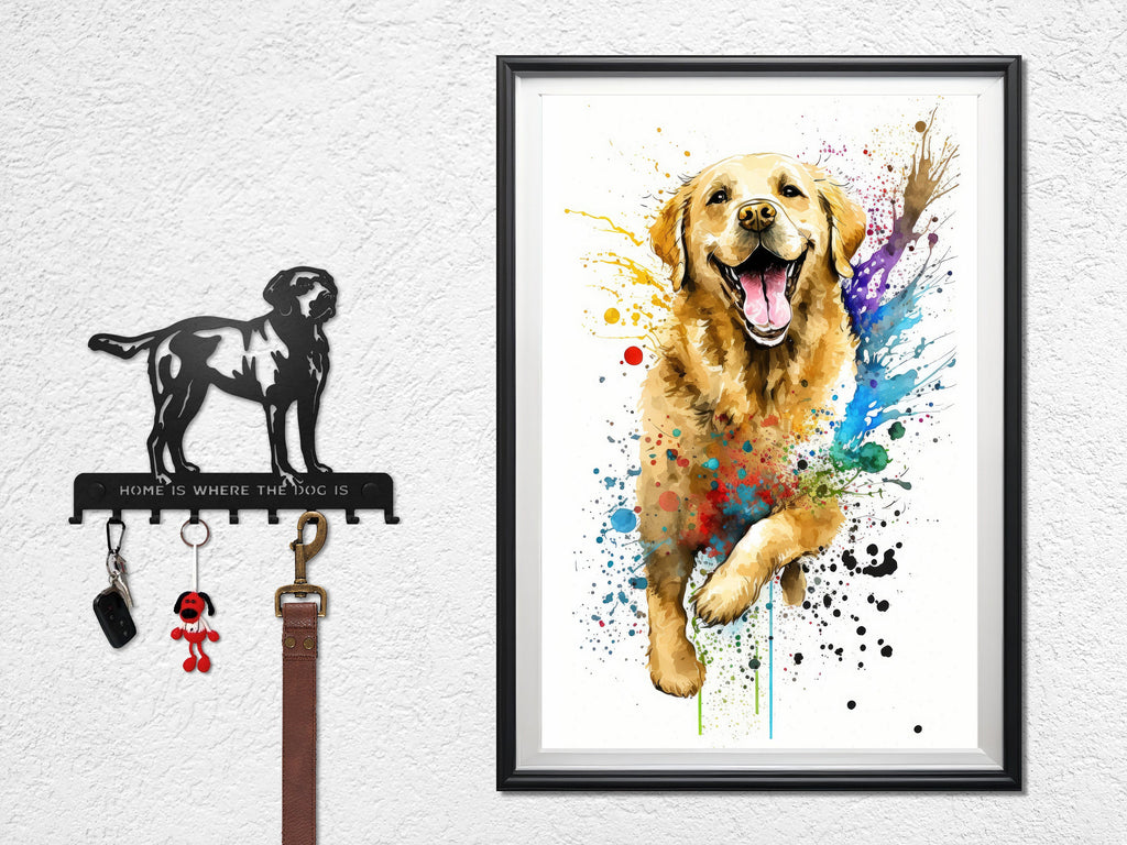 Golden Retriever Dog Watercolor Print Cute Pet Keepsake Wall Art Dog Lover Gift Adorable Canine Home Decor for Puppy Dog Lovers!