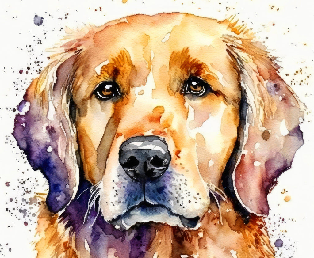 Golden Retriever Dog Watercolor Print Cute Pet Keepsake Wall Art Dog Lover Gift Adorable Canine Home Decor for Puppy Dog Lovers!