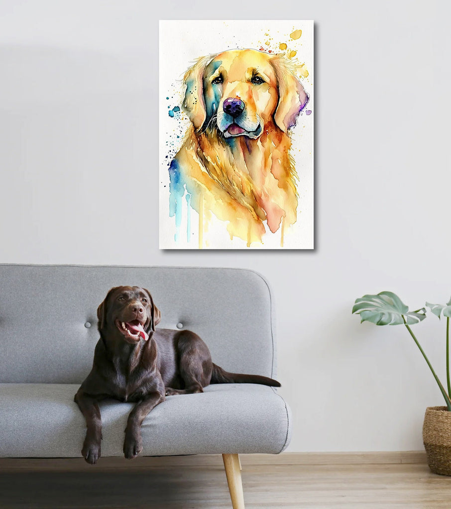 Golden Retriever Dog Watercolor Print Cute Pet Keepsake Wall Art Dog Lover Gift Adorable Canine Home Decor for Puppy Dog Lovers!