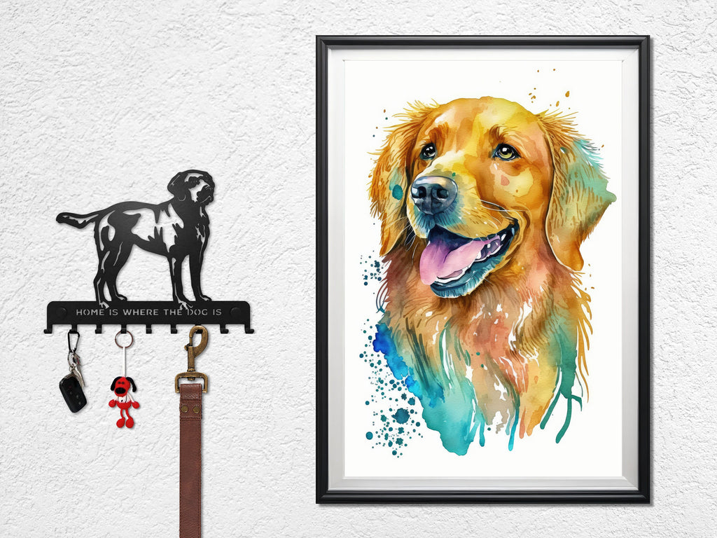 Golden Retriever Dog Watercolor Print Cute Pet Keepsake Wall Art Dog Lover Gift Adorable Canine Home Decor for Puppy Dog Lovers!