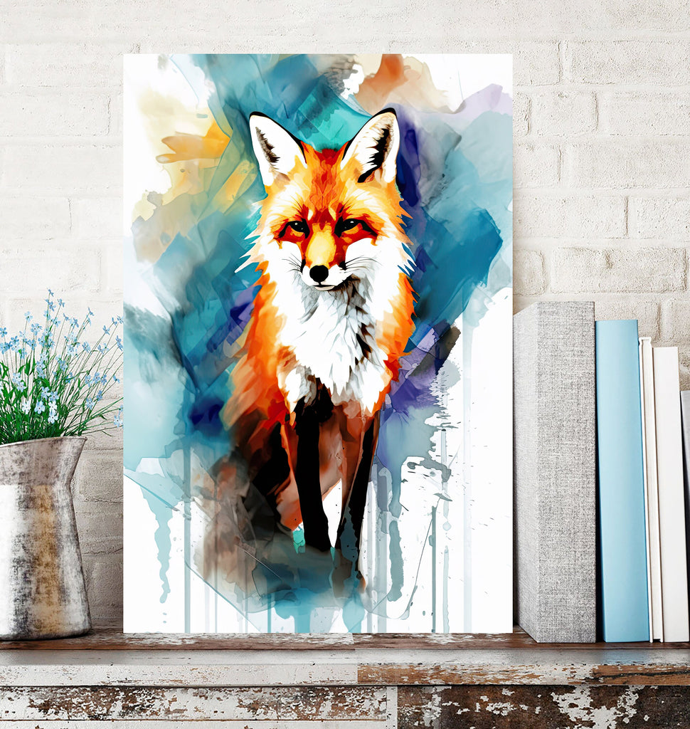 Red Fox Watercolor Painting Print Forest Nursery Wall Art Nature Wildlife Gift Rustic Woodland Animal Home Cottagecore Decor