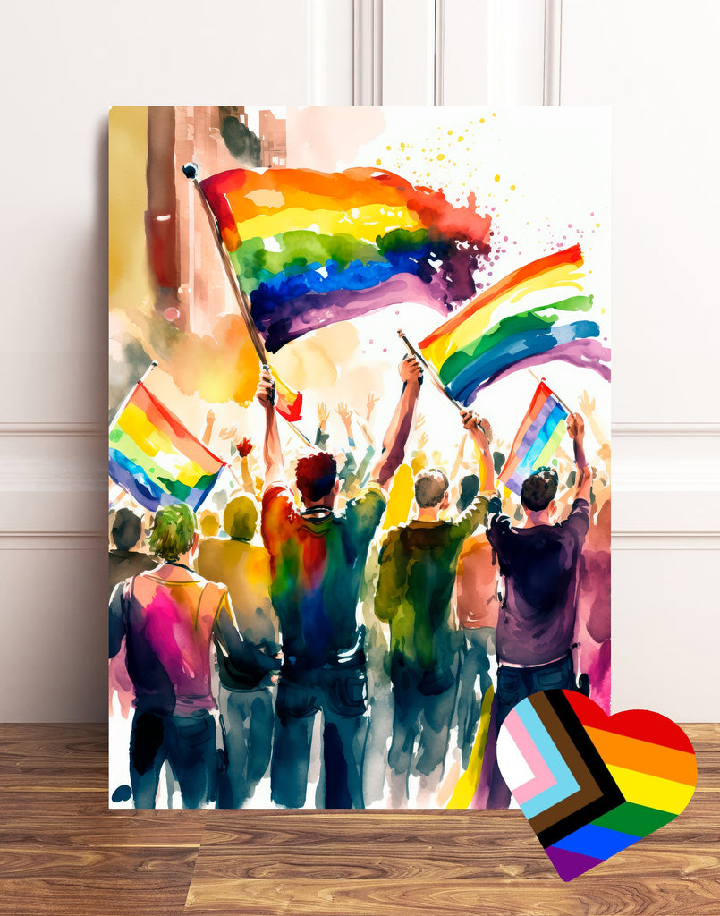 Gay Art Greeting Cards for Gay Pride Month or Coming Out Gifts LGBTQ Queer Holiday Cards - 5x7 inches in Packs of 1, 10, 30, and 50pcs