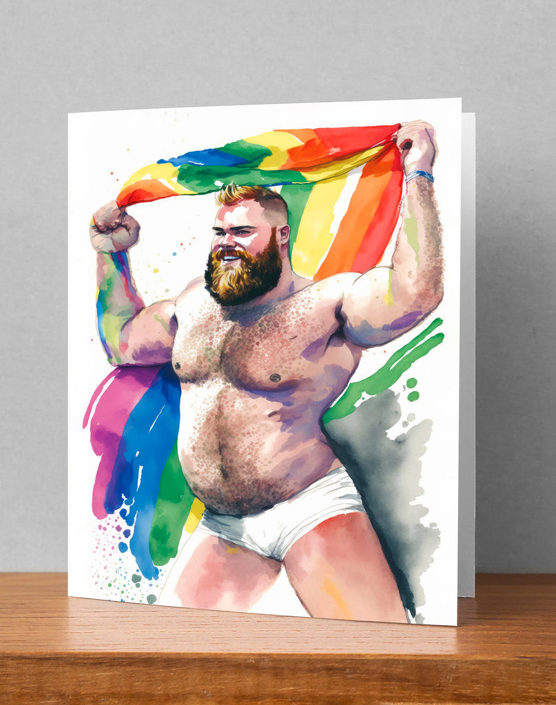 Gay Art Greeting Cards for Gay Pride Month or Coming Out Gifts LGBTQ Queer Holiday Cards - 5x7 inches in Packs of 1, 10, 30, and 50pcs