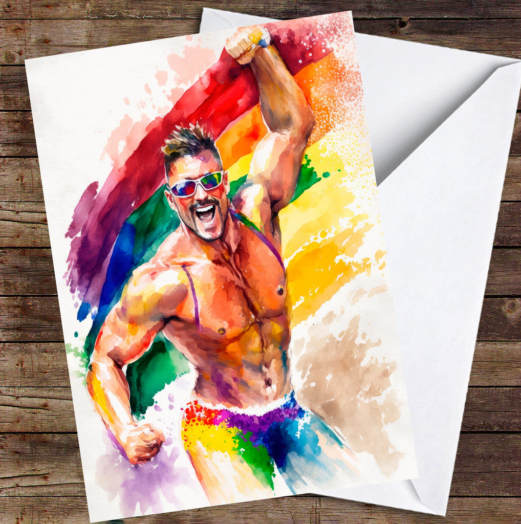 Gay Art Greeting Cards for Gay Pride Month or Coming Out Gifts LGBTQ Queer Holiday Cards - 5x7 inches in Packs of 1, 10, 30, and 50pcs