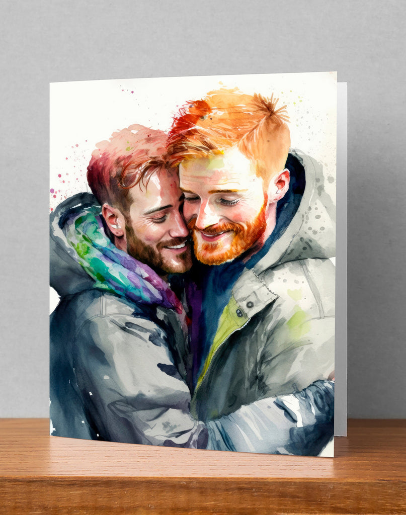 Gay Art Greeting Cards for Gay Pride Month or Coming Out Gifts LGBTQ Queer Holiday Cards - 5x7 inches in Packs of 1, 10, 30, and 50pcs