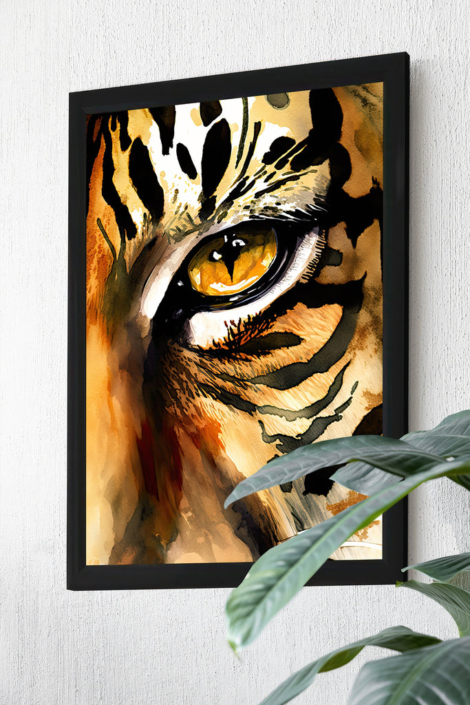 Tiger Print Wild Cat Animal Wall Art Colorful Wildlife Safari Gift Animal Jungle Nursery Home Decor