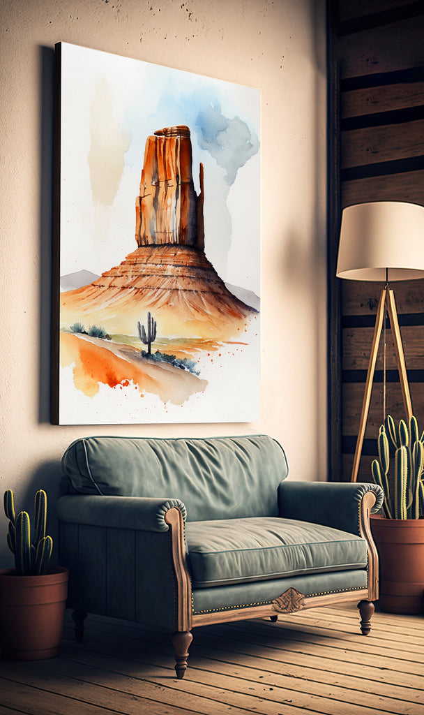 Monument Valley Print Arizona Sonoran Art Watercolor Desert Southwest Wall Art Boho Wall decor Gift Southwestern Decor