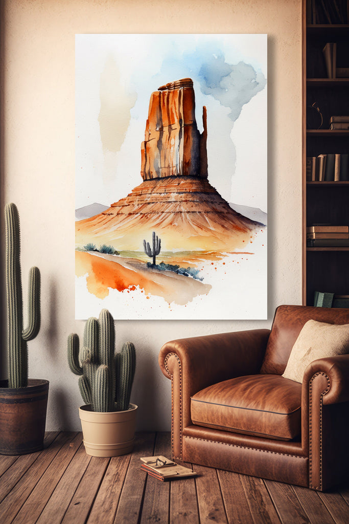 Monument Valley Print Arizona Sonoran Art Watercolor Desert Southwest Wall Art Boho Wall decor Gift Southwestern Decor