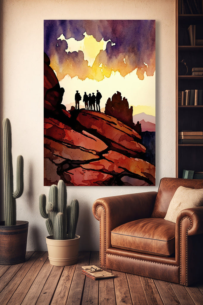 Watercolor Sedona Print Arizona Sunset Art Boho Wall Decor Southwest Wall Art Landscape Sonoran Art Gift Desert Home Western Decor