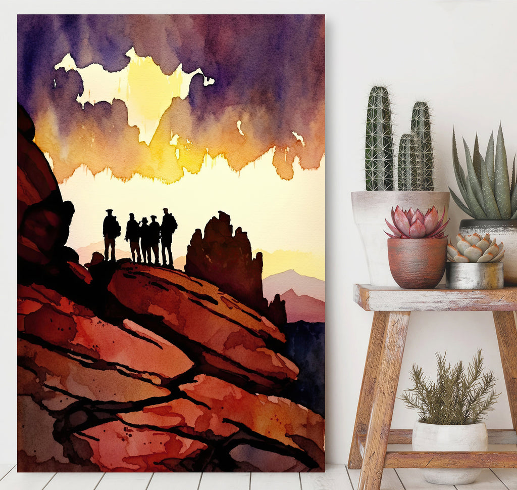 Watercolor Sedona Print Arizona Sunset Art Boho Wall Decor Southwest Wall Art Landscape Sonoran Art Gift Desert Home Western Decor