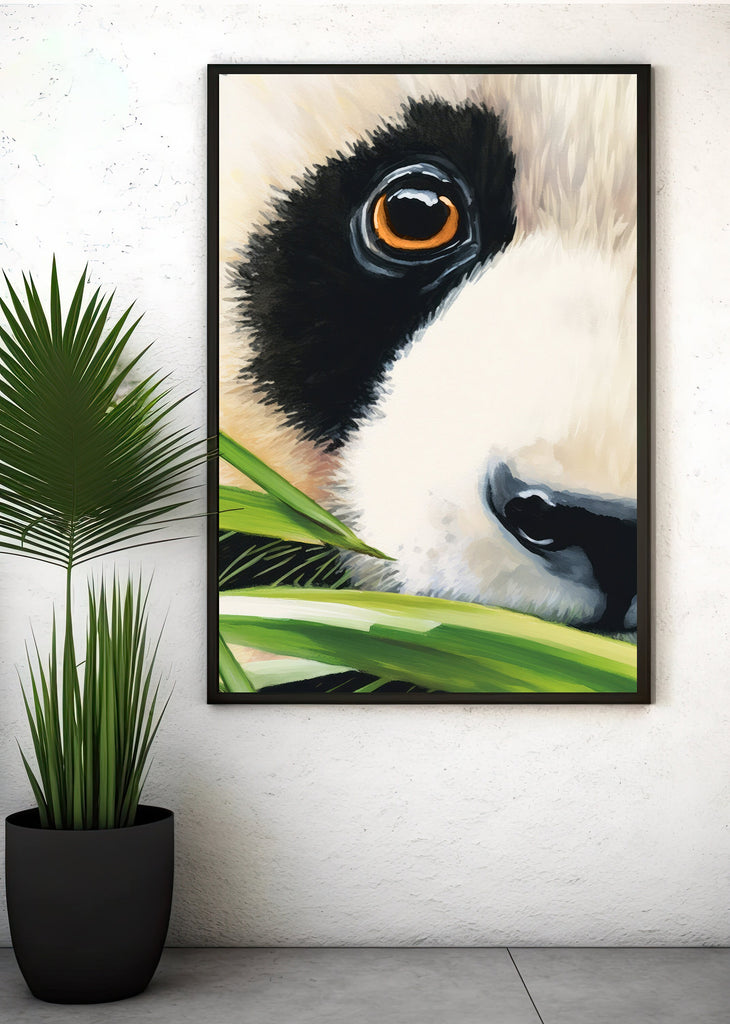 Panda Bear Watercolor Portrait Print Wall Art Safari Wildlife Gift Wild Animal Painting Jungle Nursery Decor