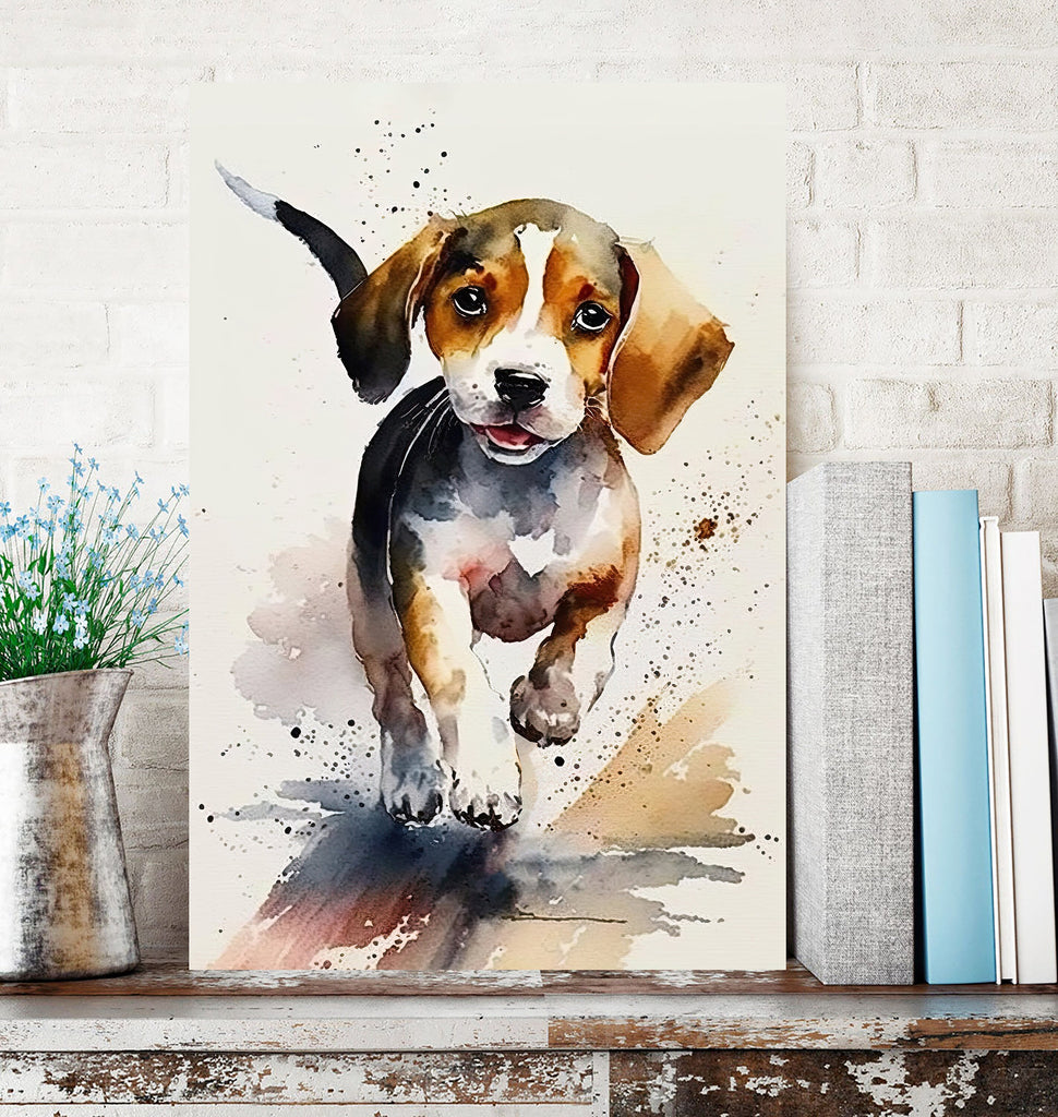 Beagle Art Pet Portrait Print Cute Pet Keepsake Dog Wall Art Gift For Pet Lovers Dog Portrait Puppy Nursery Decor