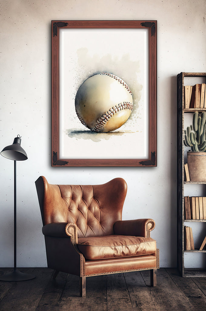 Baseball Art Print Softball Coach Gift For Him Boys Room Wall Art Boy Nursery Decor Man Cave Sports Decor