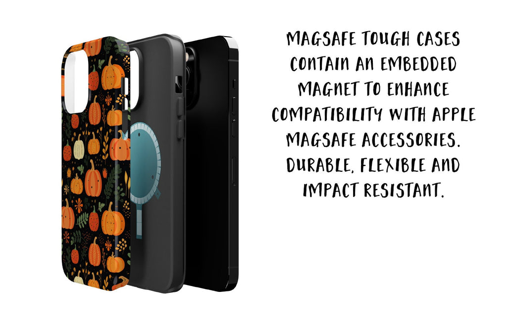 Halloween Pumpkins Phone Case, Autumn Fall iPhone 14 13 12 11 Pro XR Case, Seasonal iPhone Hard Tough Cover, Fall Lover Gift