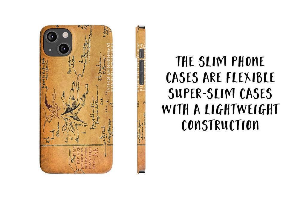 Hobbit Map Lord of the Rings iPhone Case 14 13 12 11 Pro XR, LOTR Middle Earth Hard Tough Cover, Tolkien Fantasy Gift