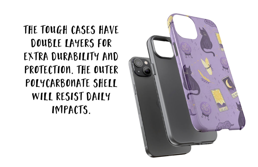 Halloween Witchy Spooky Cute iPhone Case 14 13 12 11 Pro XR, Gothic Hard Tough Protective Cover Case