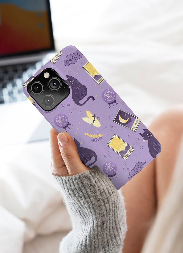 Halloween Witchy Spooky Cute iPhone Case 14 13 12 11 Pro XR, Gothic Hard Tough Protective Cover Case