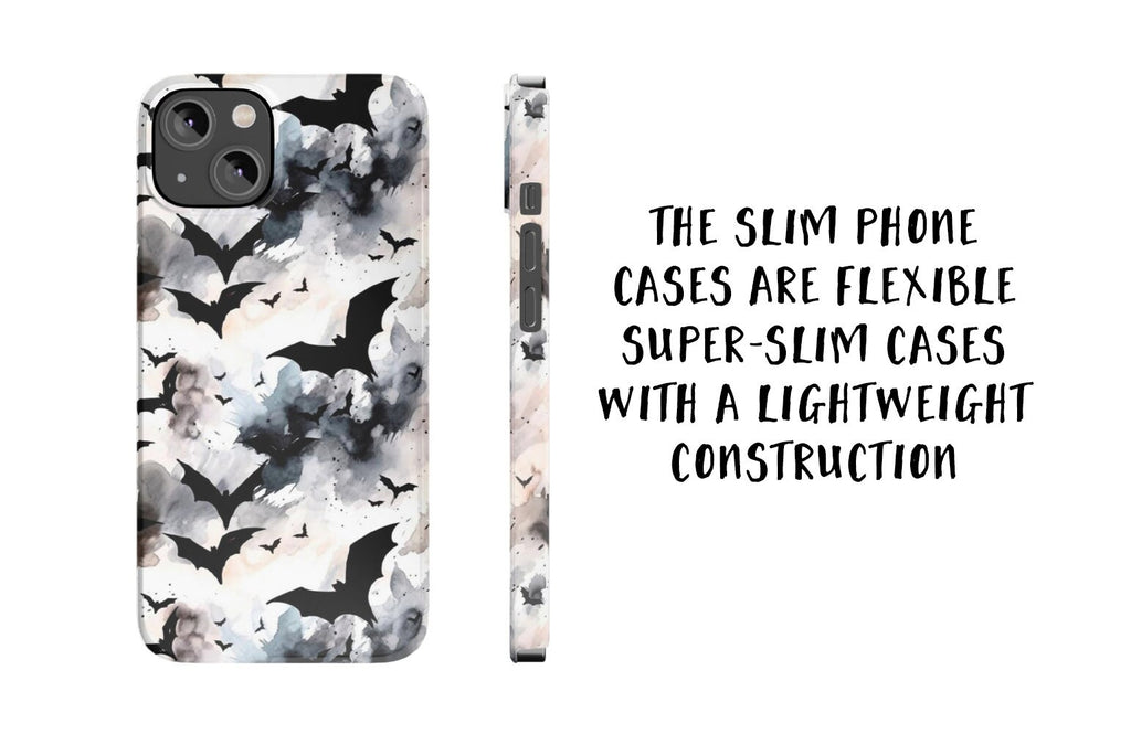 Halloween Spooky Bats iPhone Case 14 13 12 11 Pro XR, Hard Tough Protective Cover Case