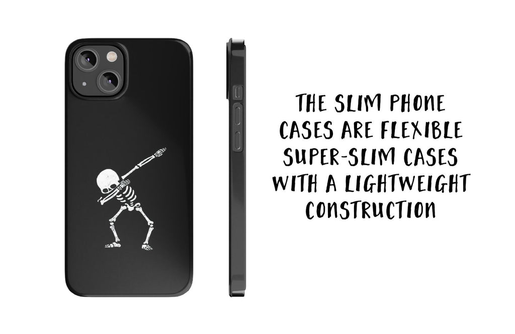 Halloween Skeleton iPhone Case 14 13 12 11 Pro XR, Spooky Cute Goth Hard Tough Protective Cover Case