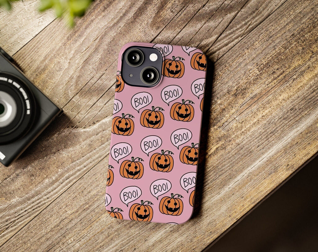Jack o Lantern Pumpkin Halloween iPhone Case 14 13 12 11 Pro XR, Cute Fall Hard Tough Cover, Fall Lover Gift