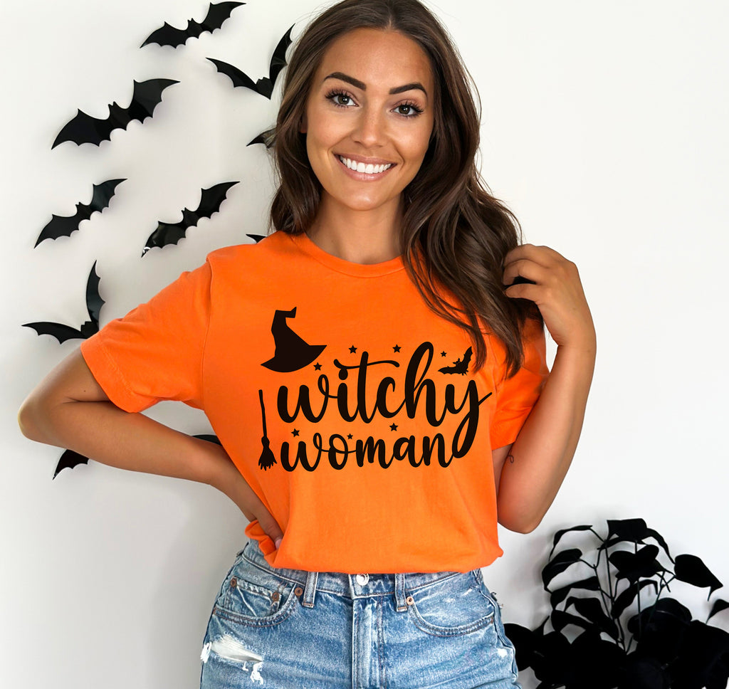 Witchy Halloween Shirt, Crewneck Sweatshirt Witch Sweater Costume, Spooky Cute T-shirt Graphic Tee