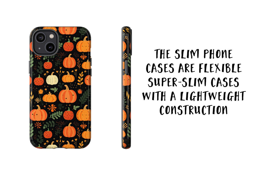 Halloween Pumpkins Phone Case, Autumn Fall iPhone 14 13 12 11 Pro XR Case, Seasonal iPhone Hard Tough Cover, Fall Lover Gift
