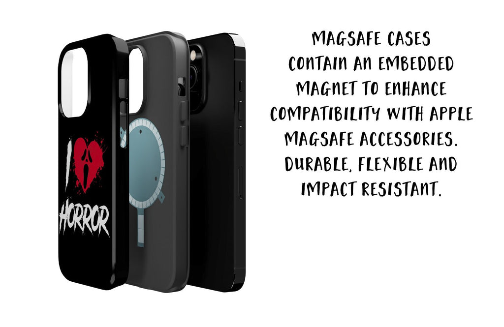 Scream Ghostface Horror iPhone Case 14 13 12 11 Pro XR, Halloween Spooky Scary Movie Hard Tough Cover