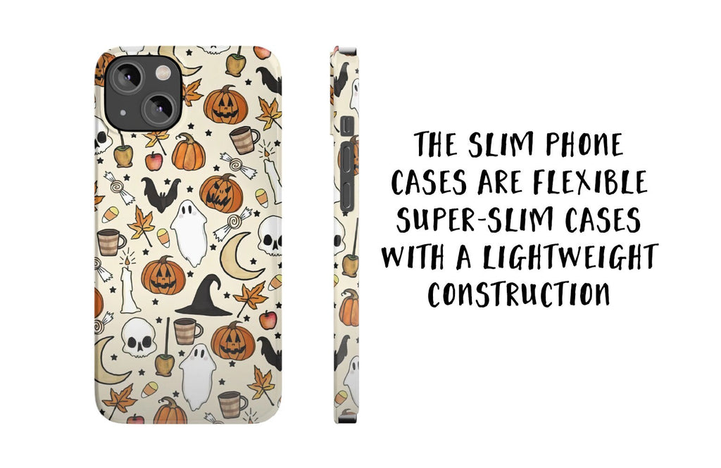 Halloween Spooky Season iPhone Case 14 13 12 11 Pro XR, Witchy Hard Tough Protective Cover Case