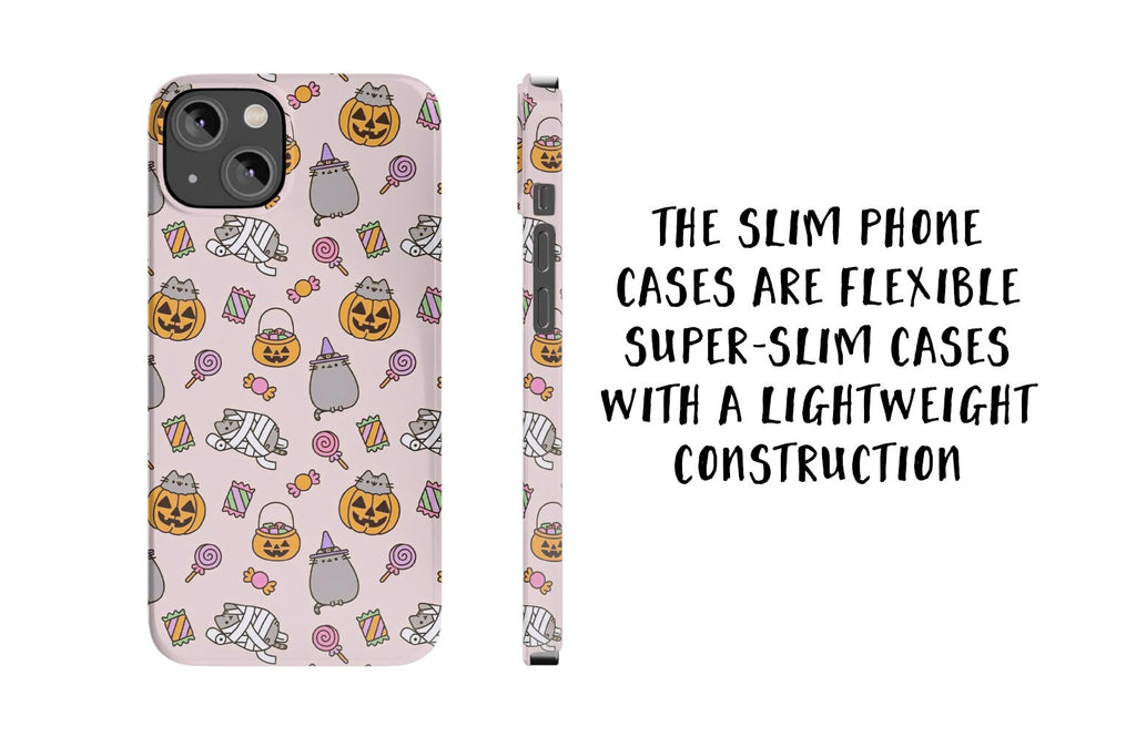 Halloween Kawaii Cat iPhone Case 14 13 12 11 Pro XR, Spooky Cute Hard Protective Cover Case
