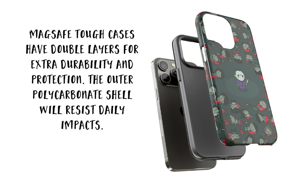 Friday the 13th Horror iPhone Case 14 13 12 11 Pro XR, Jason Voorhees Hard Cover, Funny Movie Gift