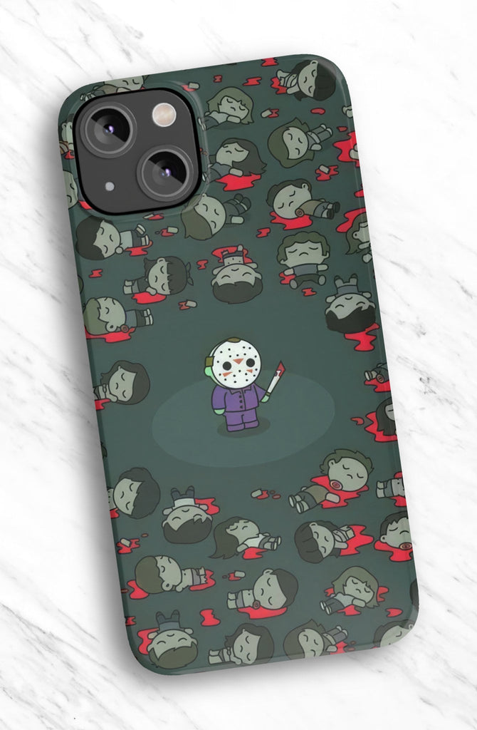 Friday the 13th Horror iPhone Case 14 13 12 11 Pro XR, Jason Voorhees Hard Cover, Funny Movie Gift