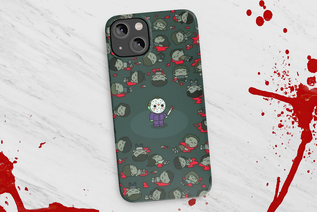 Friday the 13th Horror iPhone Case 14 13 12 11 Pro XR, Jason Voorhees Hard Cover, Funny Movie Gift