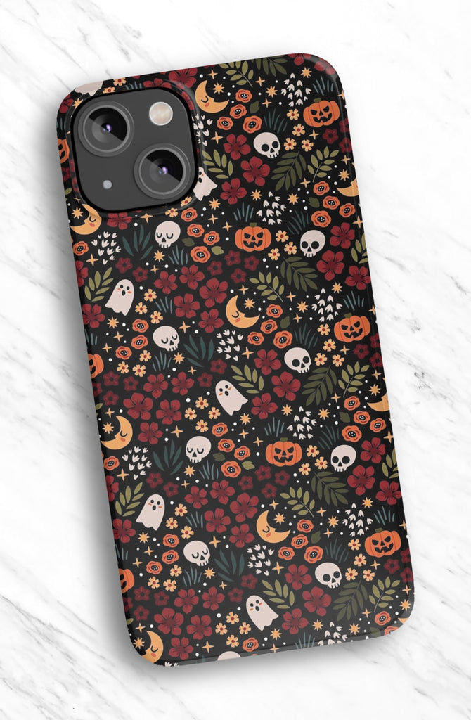 Halloween Spooky Season iPhone Case 14 13 12 11 Pro XR, Witchy Hard Tough Protective Cover Case